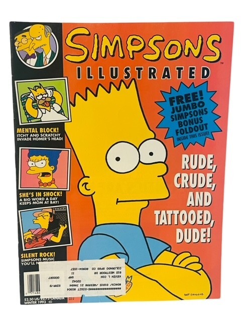 The Simpsons Illustrated Magazine Bart Homer 1993 Foldout Rude Crude VERY RARE The Simpsons Illustrated Magazine Bart Homer 1993 Foldout Rude Crude VERY RARE