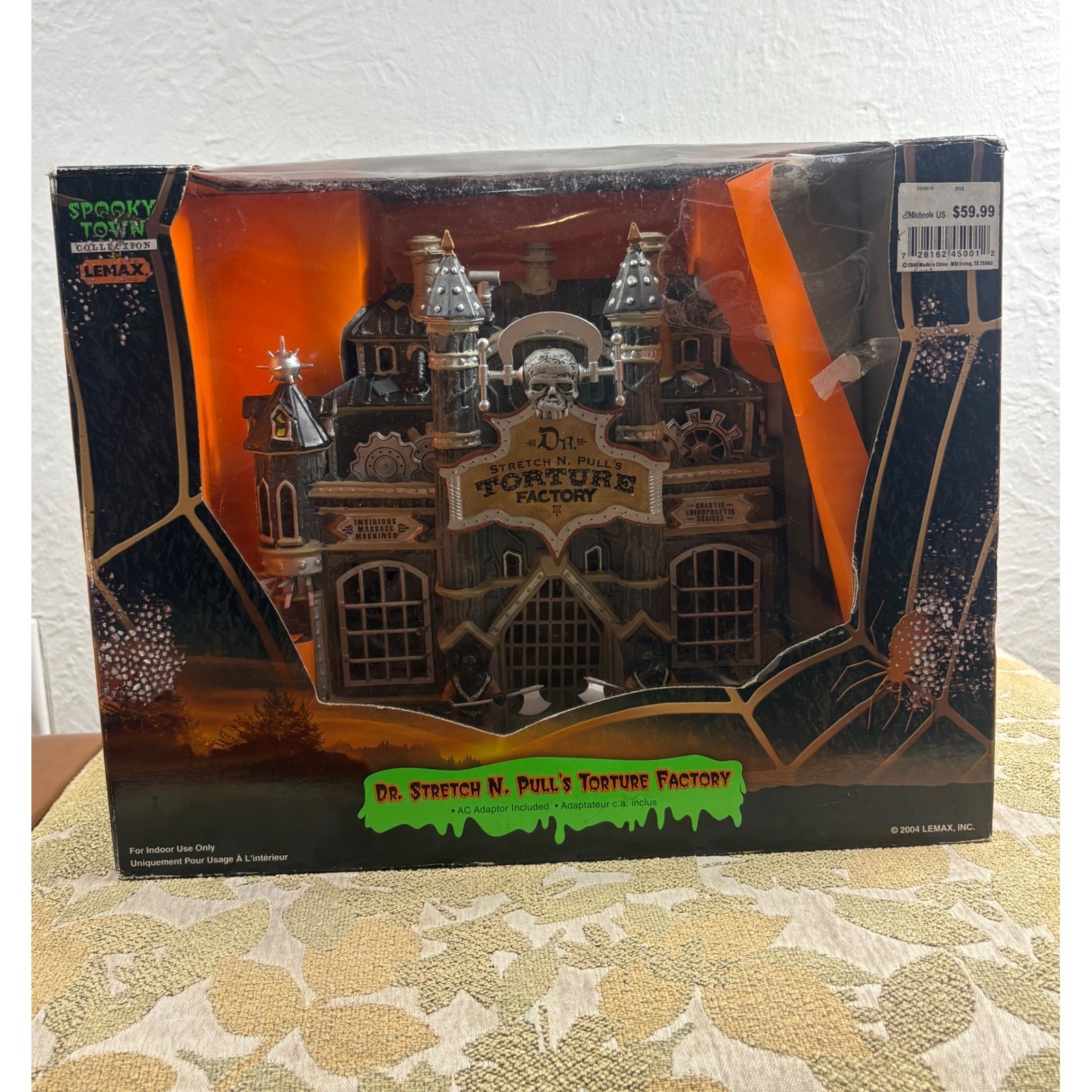 Lemax Spooky Town Dr Stretch N Pulls Torture Factory Animated Halloween 45001 Lemax Spooky Town Dr Stretch N Pulls Torture Factory Animated Halloween 45001
