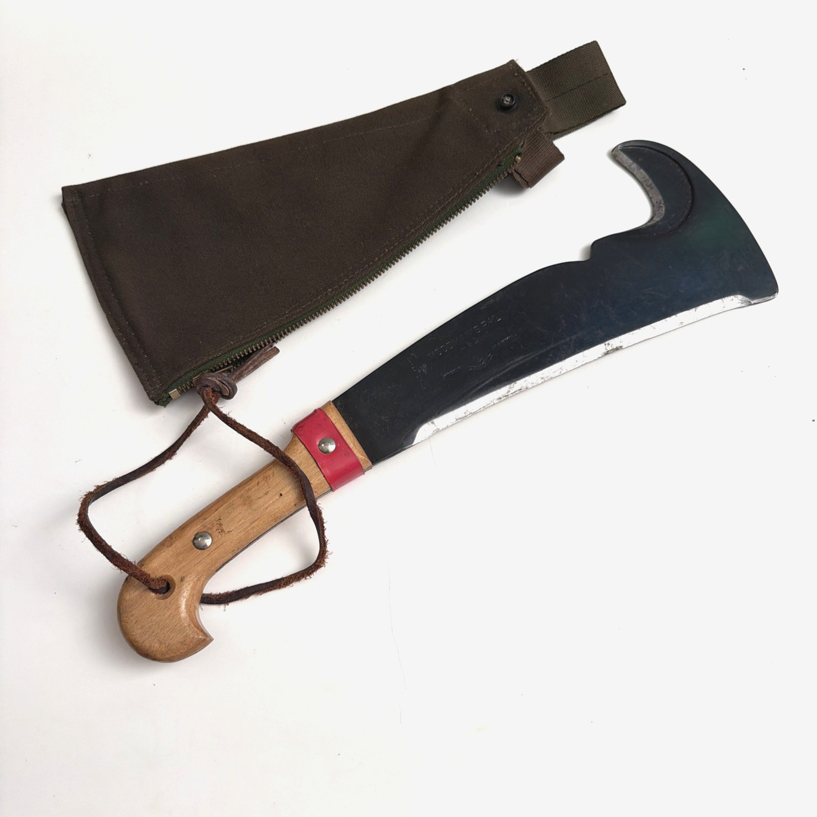 Victor USA Vintage Woodsman's Pal Survival Tool Machete 481 w/Canvas Belt Sheath