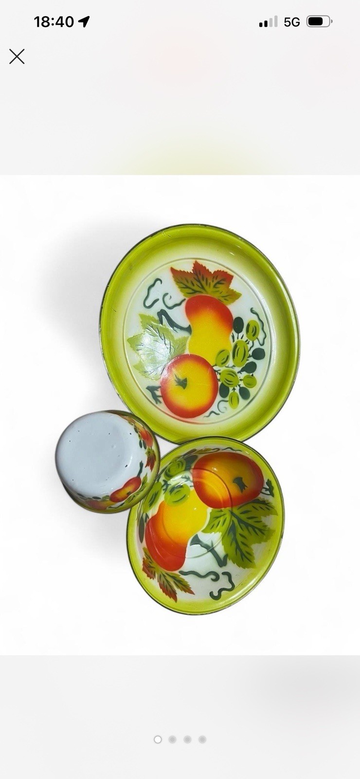 Vintage 60s/70s Enamel Fruit Set Vintage 60s/70s Enamel Fruit Set