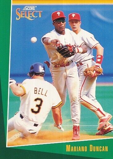 #151 PHILADELPHIA PHILLIES # MARIANO DUNCAN BASEBALL CARD SCORE SELECT MLB 1992