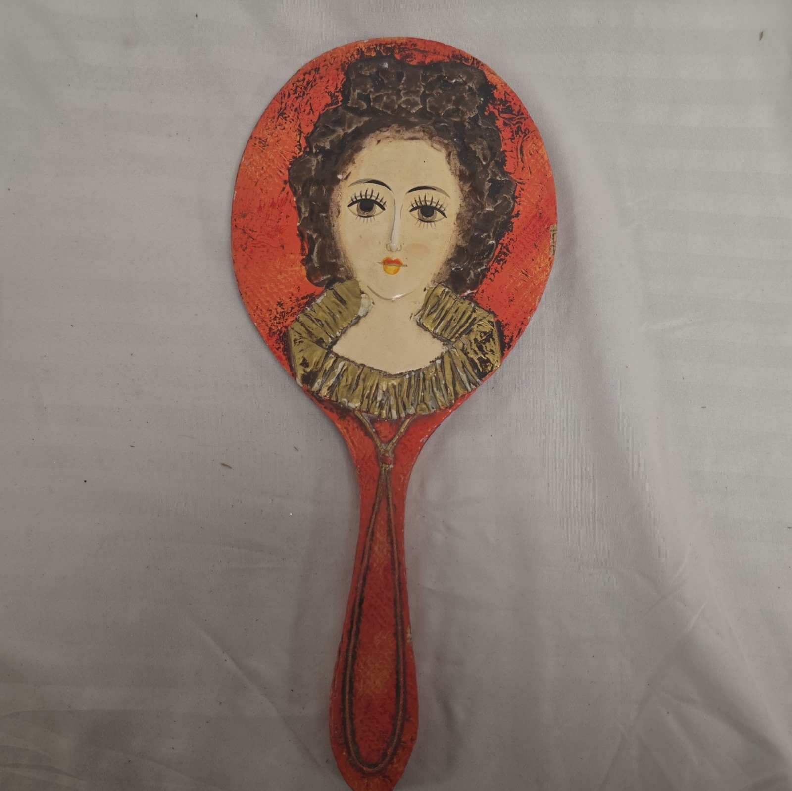 Vintage Hand Painted Face Mirror 1960’s Vintage Hand Painted Face Mirror 1960’s