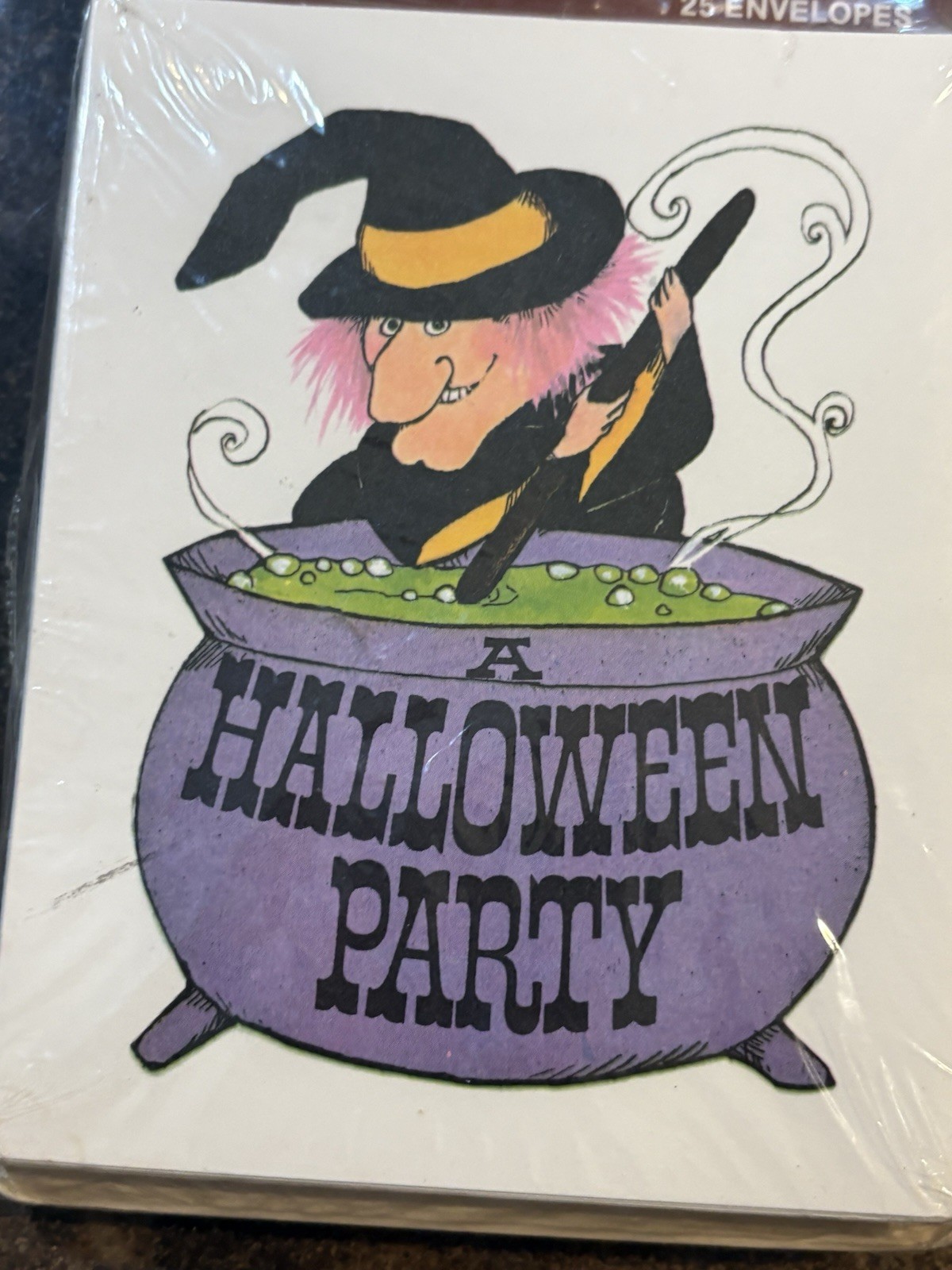 Vtg J.T. Murphy Halloween Invitations Pack Of 25 Cards Envelopes Witch Cauldron Vtg J.T. Murphy Halloween Invitations Pack Of 25 Cards Envelopes Witch Cauldron