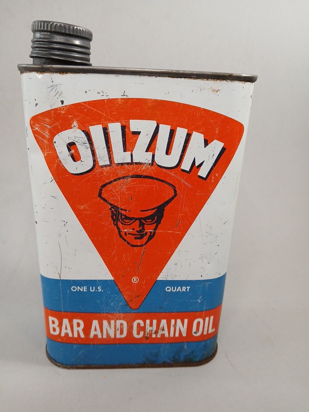 VINTAGE OILZUM BAR & CHAIN 1 qt. Oil Can VINTAGE OILZUM BAR & CHAIN 1 qt. Oil Can
