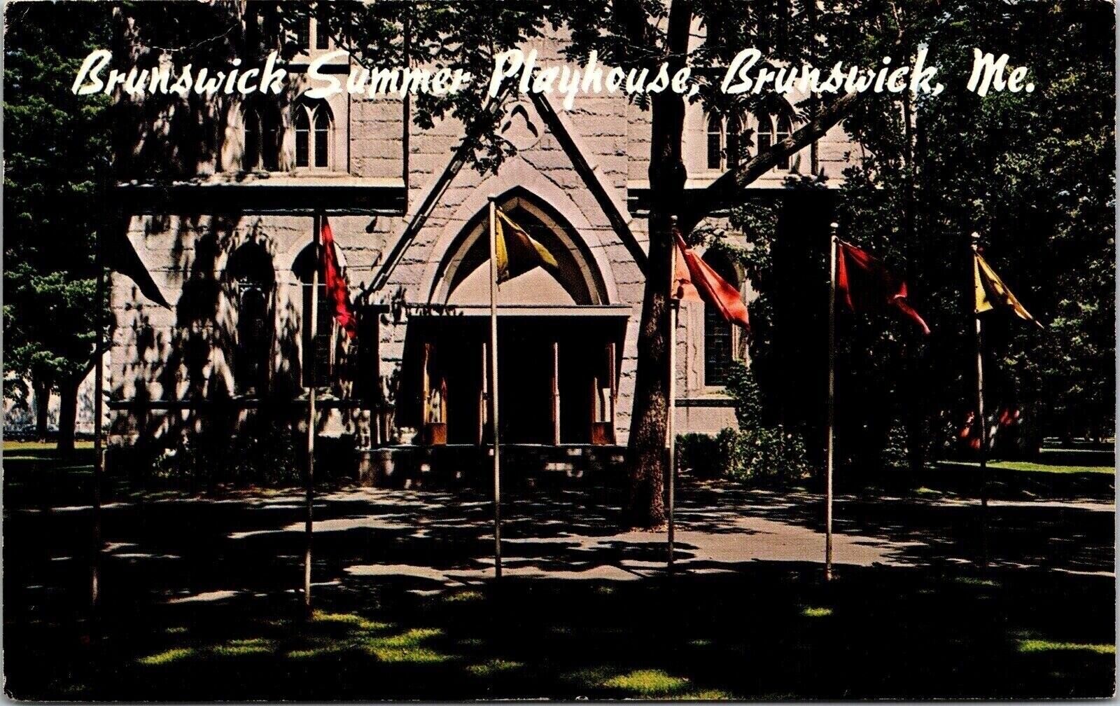 All Professional Music Theatre Brunswick Maine Chrome Cancel WOB Postcard All Professional Music Theatre Brunswick Maine Chrome Cancel WOB Postcard