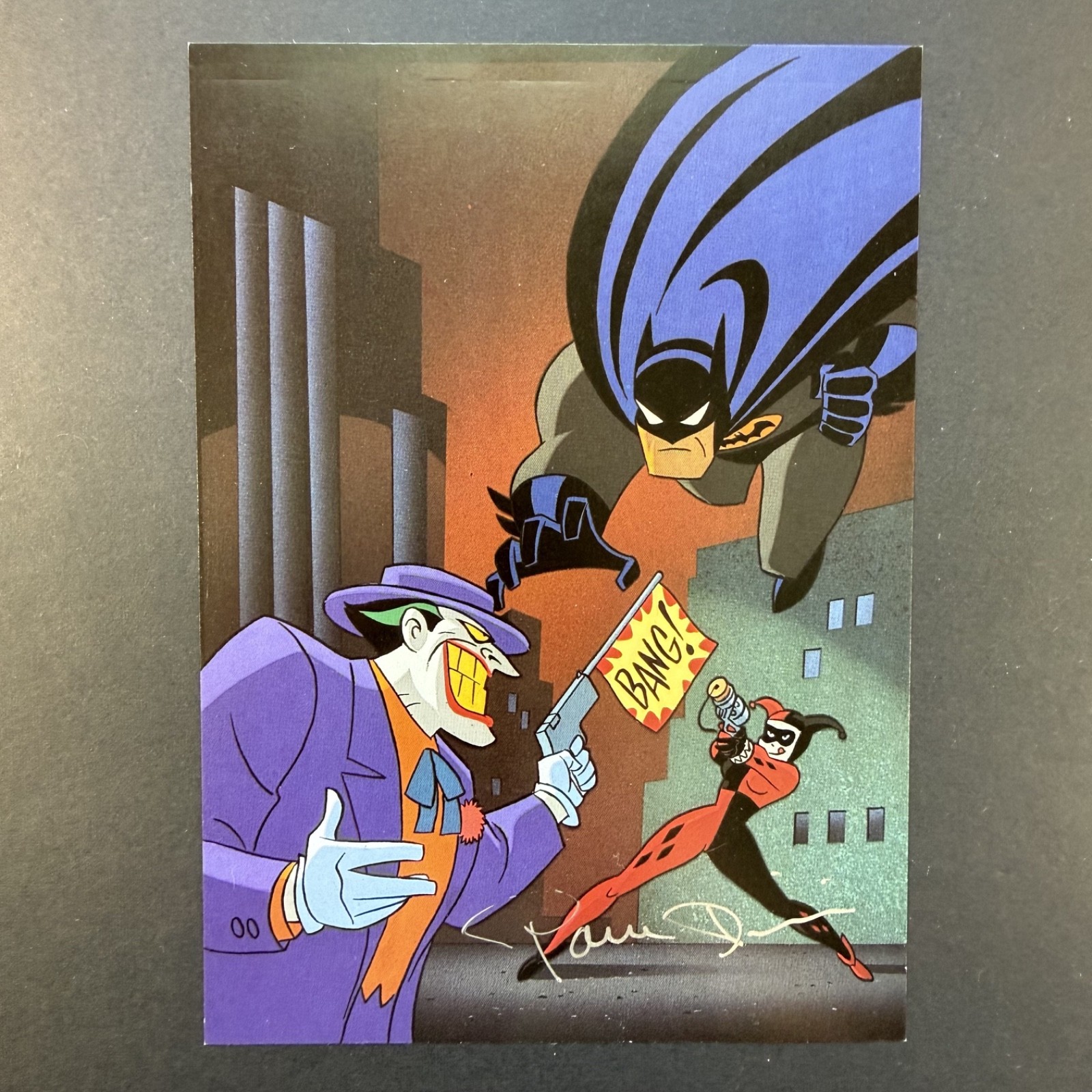 SIGNED Paul Dini Batman Mask of the Phantasm 1993 Postcard Joker Harley Quinn SIGNED Paul Dini Batman Mask of the Phantasm 1993 Postcard Joker Harley Quinn