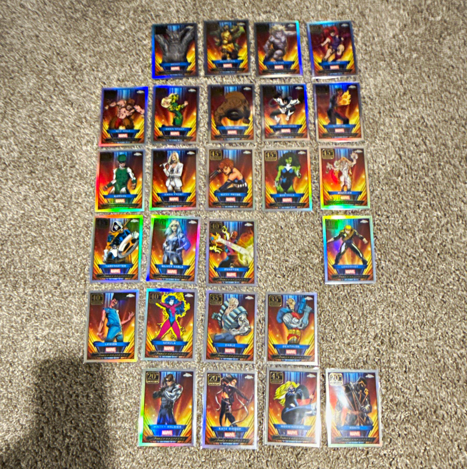 TOPPS Marvel Anniversaries Insert 26 Card Lot 4 cards missing TOPPS Marvel Anniversaries Insert 26 Card Lot 4 cards missing