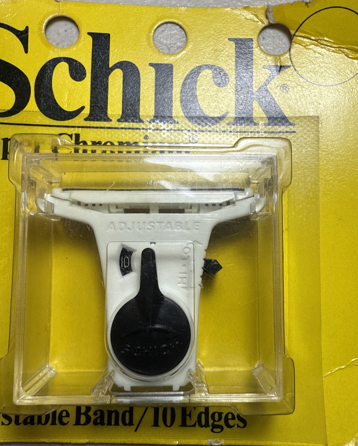 Schick Super Chromium Adjustable Band 10 Edges Shaving Cartridge NOS Vtg 1972