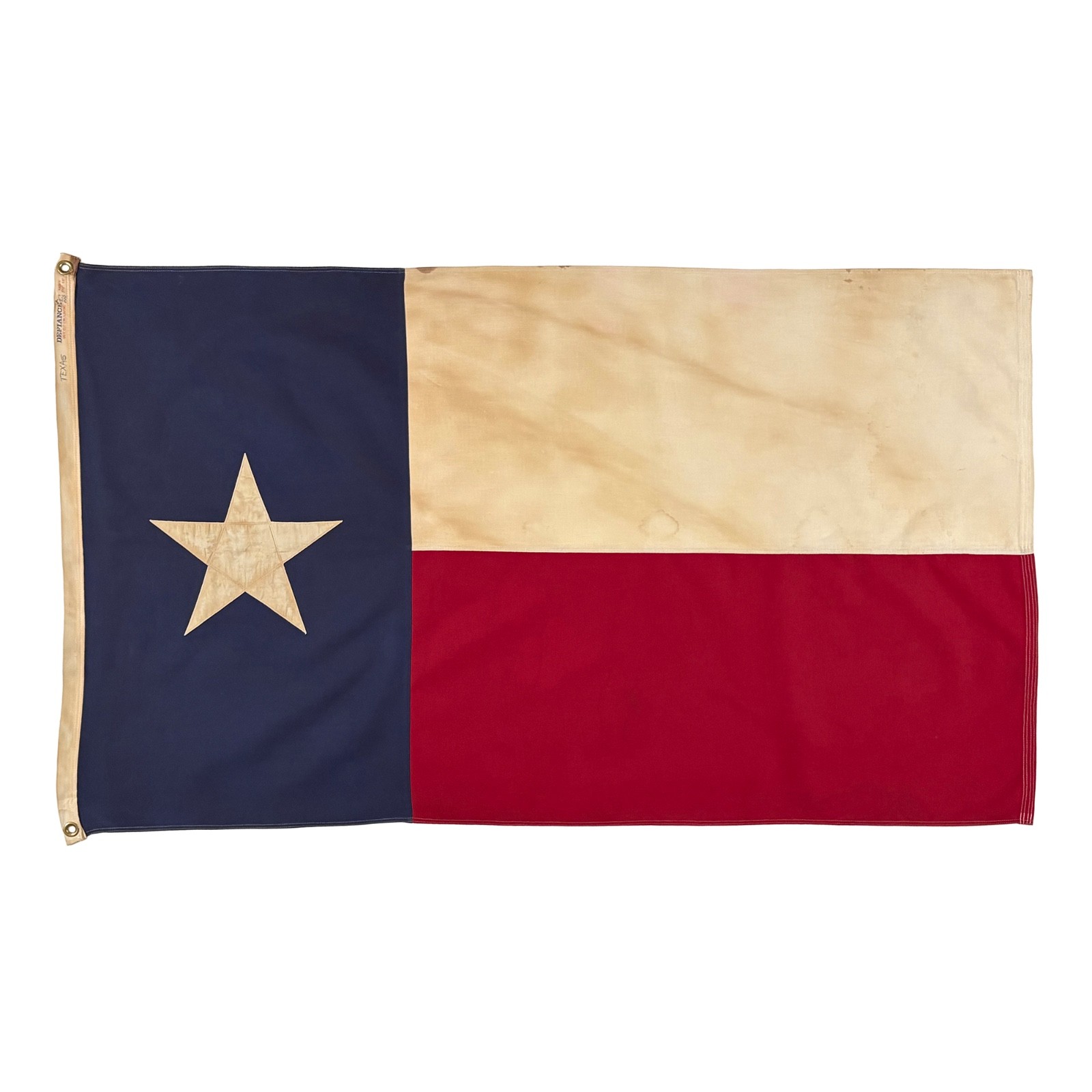 Vintage Cotton Texas State Flag Cloth Old Textile Art USA American Sewn Star Vintage Cotton Texas State Flag Cloth Old Textile Art USA American Sewn Star