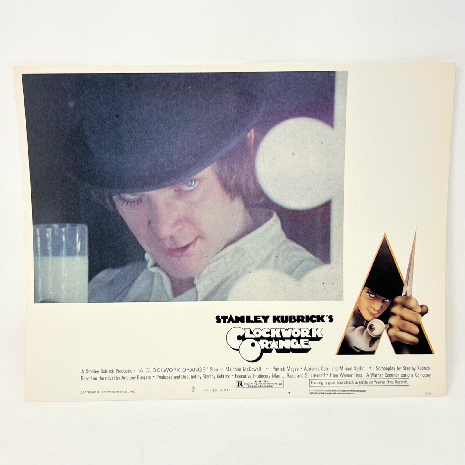1972 Stanley Kubricks Clockwork Orange Horror Lobby Card Movie Posters No.7 1972 Stanley Kubricks Clockwork Orange Horror Lobby Card Movie Posters No.7