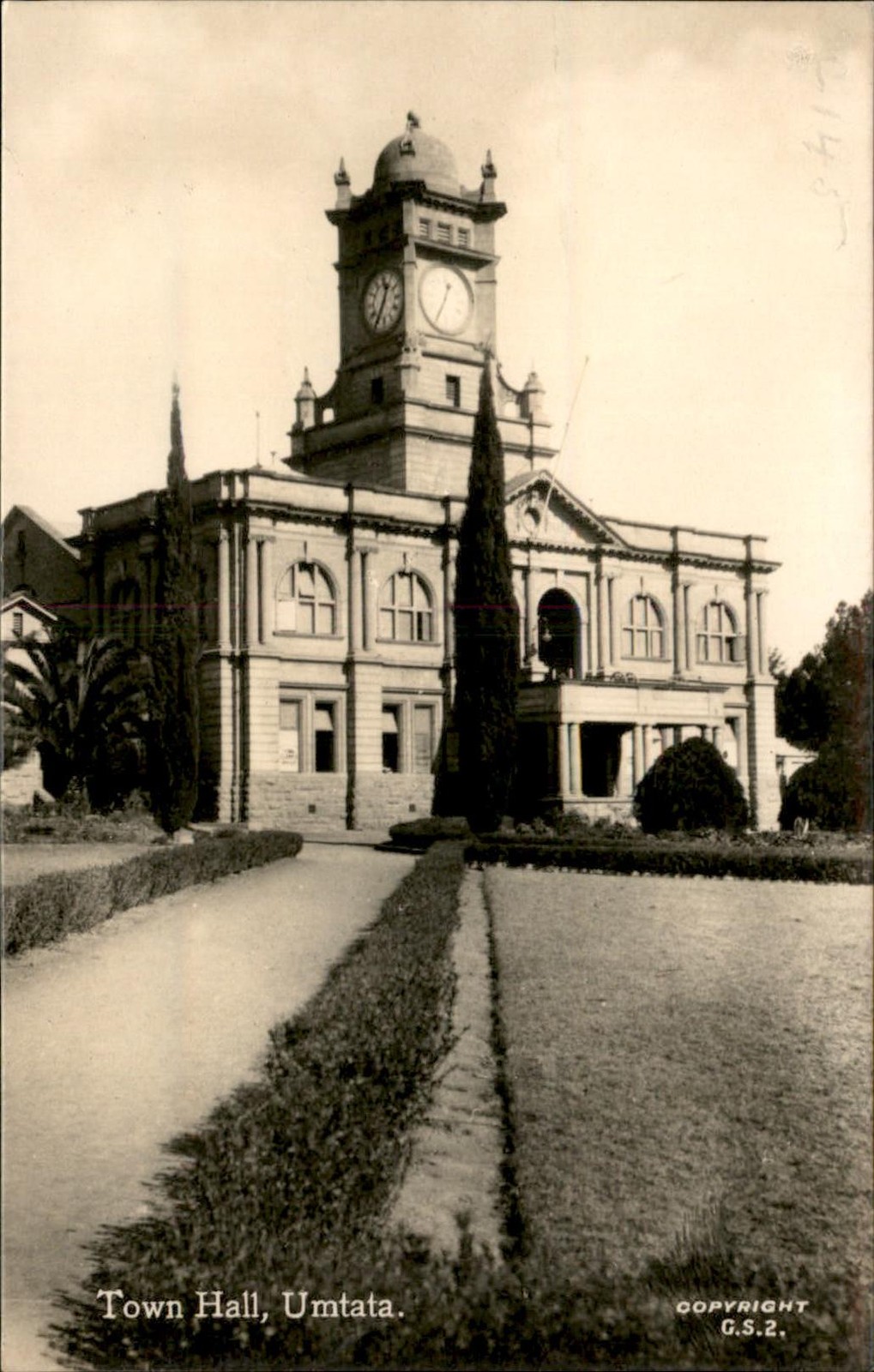 Umtata South Africa Town Hall G.S.2. c1900s-10s Real Photo Postcard bhn Umtata South Africa Town Hall G.S.2. c1900s-10s Real Photo Postcard bhn