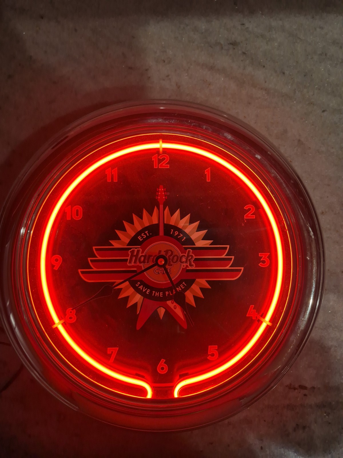 Hard Rock Cafe Neon Clock Vintage make offer Hard Rock Cafe Neon Clock Vintage make offer