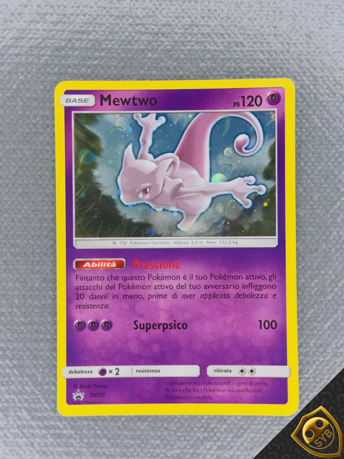 Pokemon Mewtwo sm77 Black Star Promo TCG Iridescent Legends Shining Italian Pokemon Mewtwo sm77 Black Star Promo TCG Iridescent Legends Shining Italian