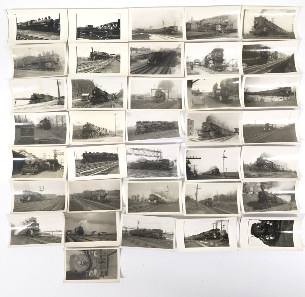 C. 1930s New Haven NY, NH, & H Railroad Locomotive Photo Snapshot Lot Of 36 C. 1930s New Haven NY, NH, & H Railroad Locomotive Photo Snapshot Lot Of 36
