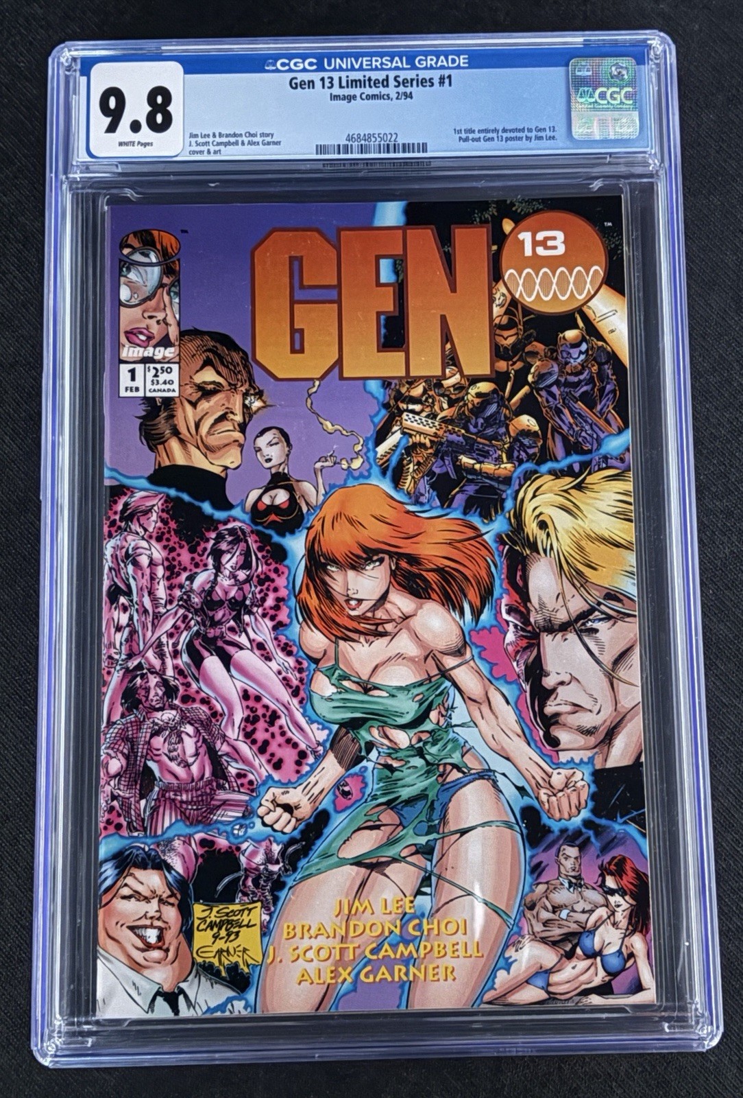 Gen 13 Limited Series 1 CGC 9.8 NM MT white pages Image comics Gen 13 Limited Series 1 CGC 9.8 NM MT white pages Image comics