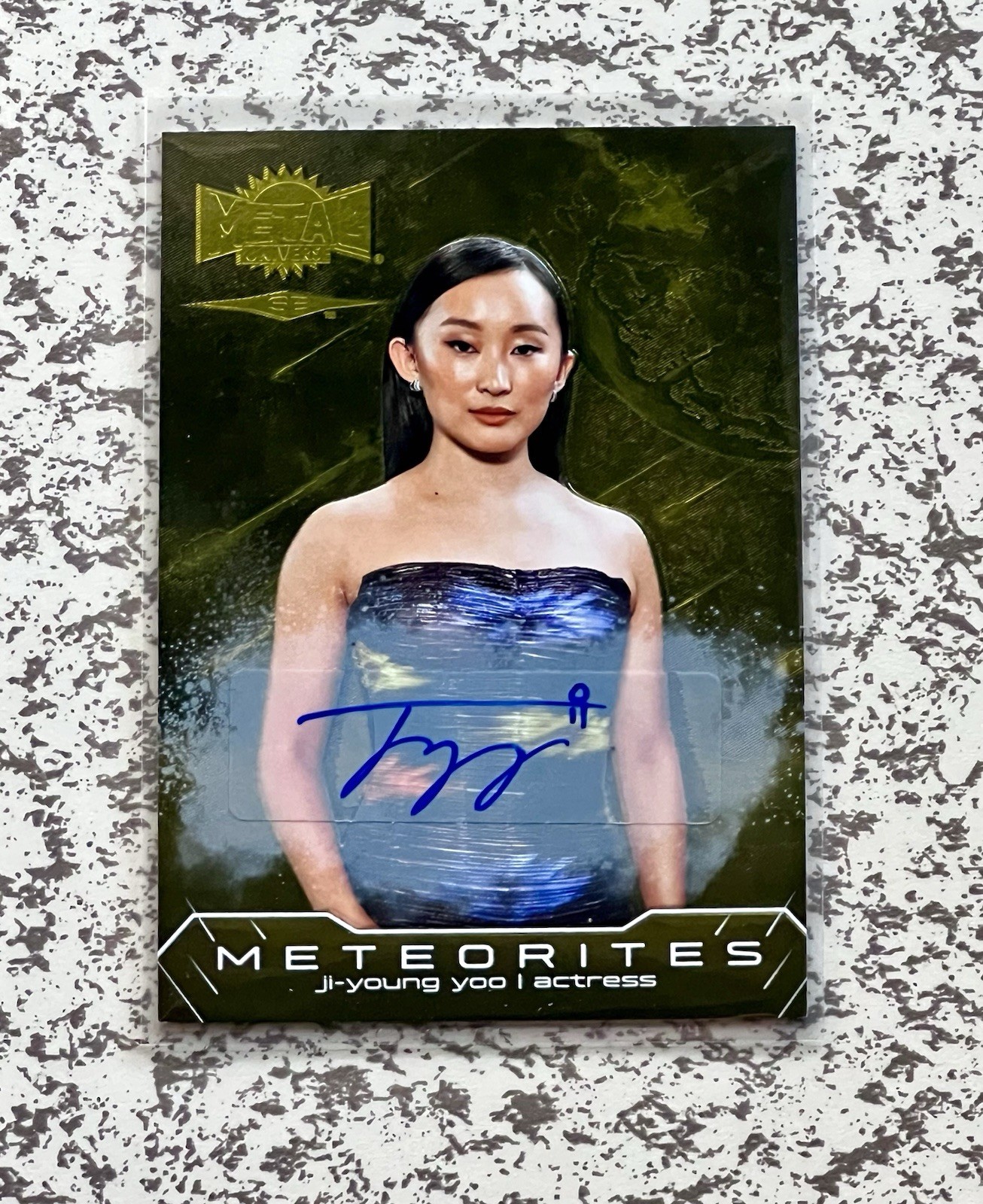 2026 Skybox Metal Universe SE Ji-Young Yoo Meteorites Auto Gold #04/10 No. 166