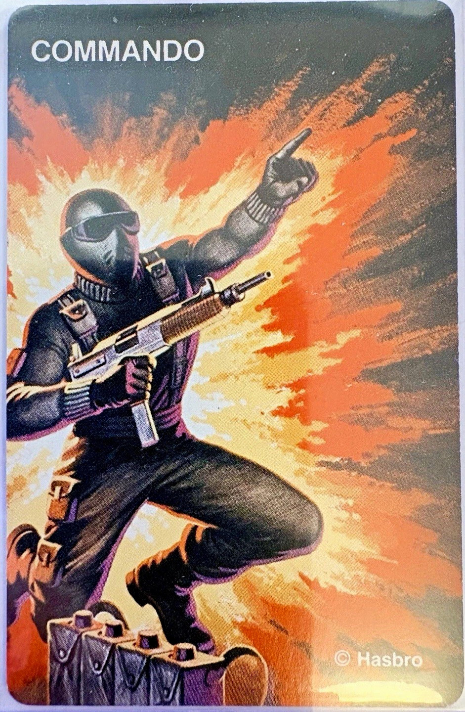 1982 GI JOE CARD GAME COMMANDO SNAKE EYES ROOKIE Rare 1982 GI JOE CARD GAME COMMANDO SNAKE EYES ROOKIE Rare