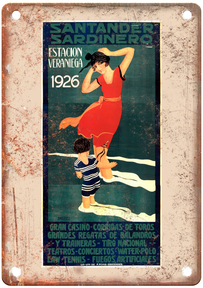 Vintage Salvador Santander Travel Poster Retro Look Sign T2310