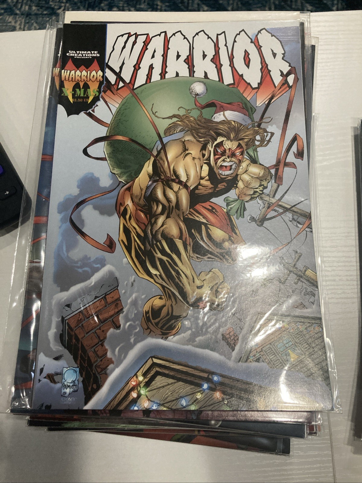 Warrior #4 X-Mas Variant Cover Ultimate Creations 1997 Ultimate Warrior WWF 4B