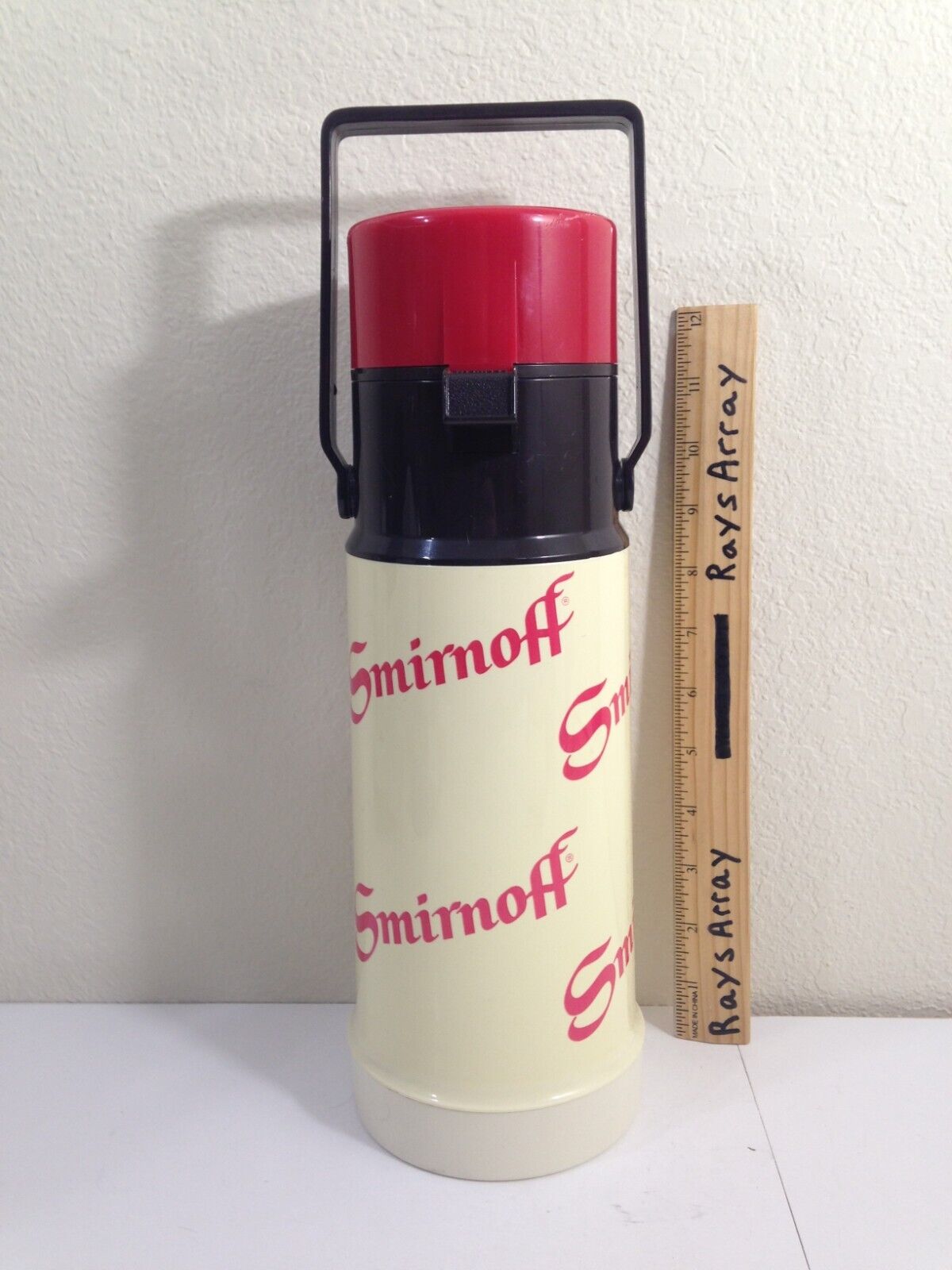 Smirnoff Vodka Vtg Pump 1 Liter Thermos 13