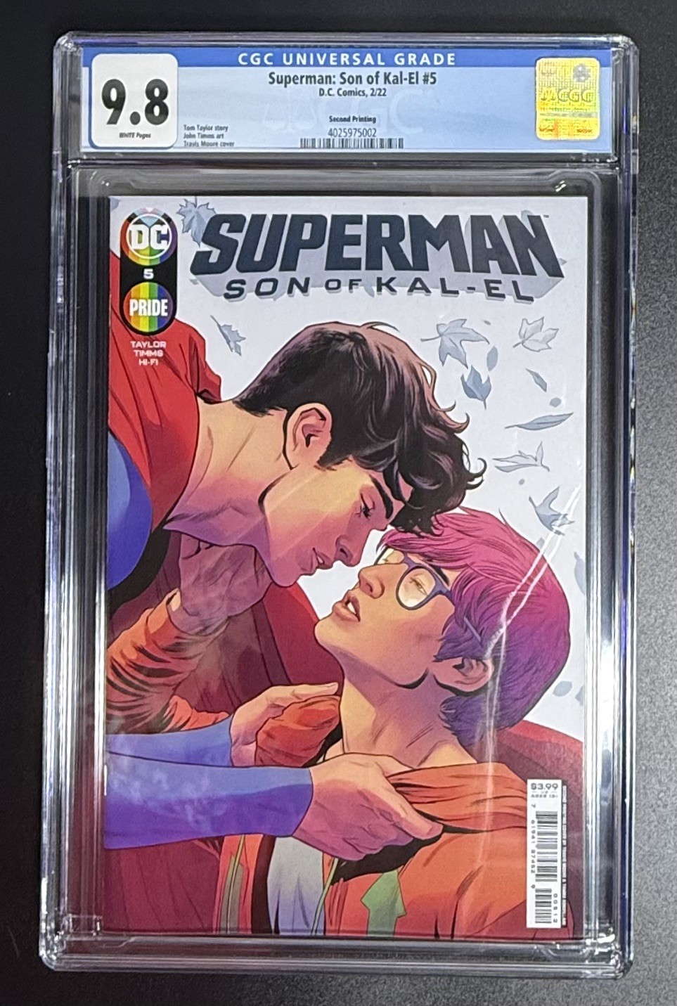 2022 DC  SUPERMAN SON OF KAL-EL ISSUE 5 MOORE PRIDE 2nd VARIANT COVER - CGC 9.8