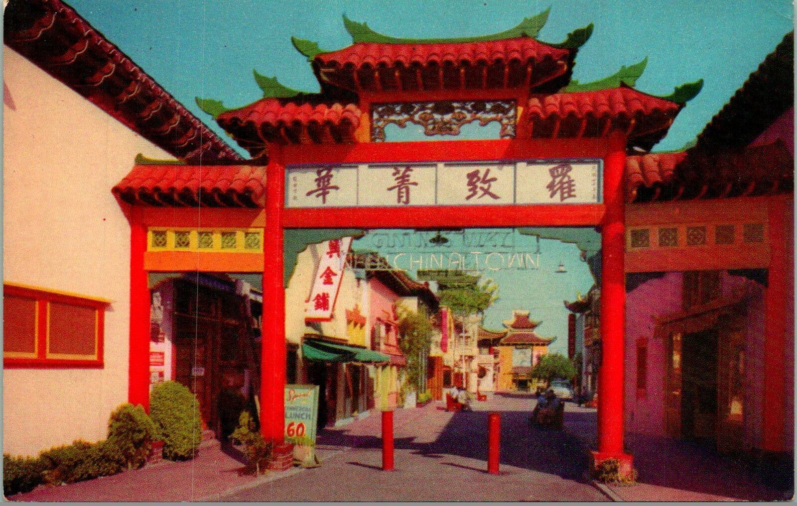 Los Angeles CA Chinatown Tanner Gray Tour Line Postcard unused (19807)