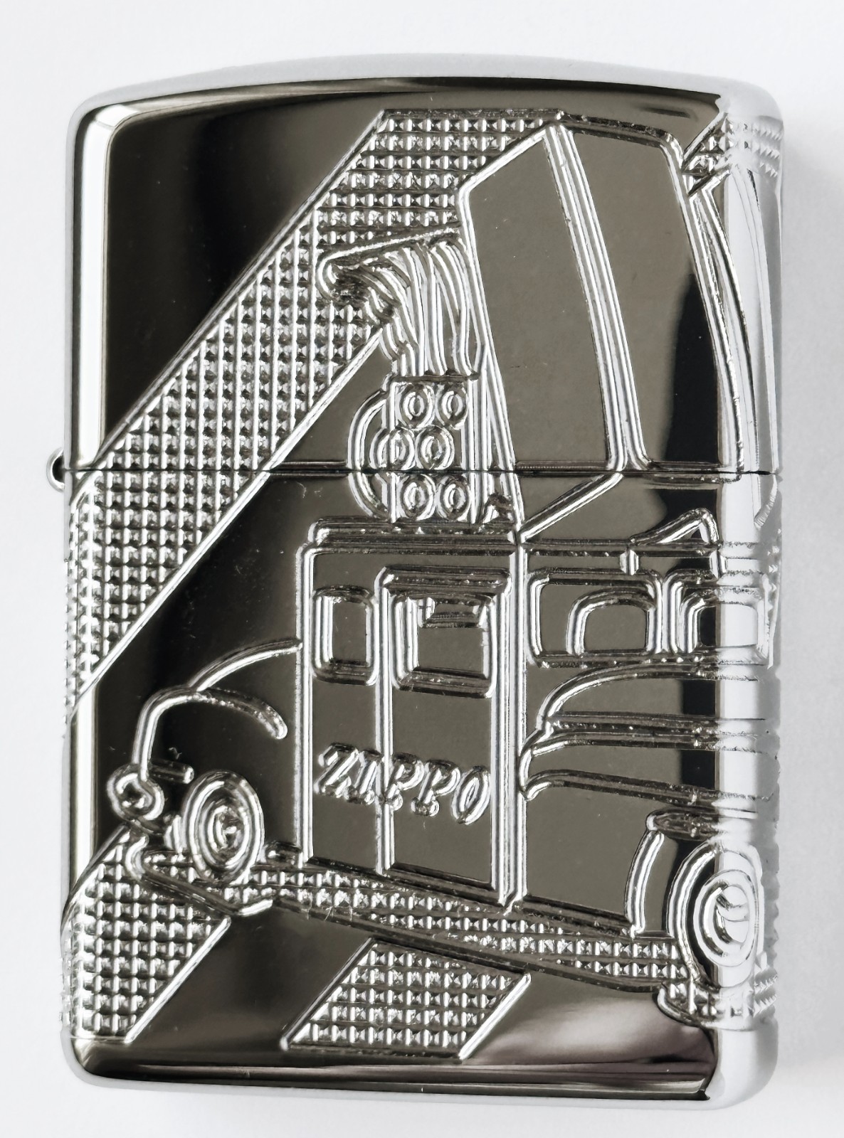 Zippo Car 20th Anniversary Limited Edition Multi-Cut Armor Case Lighter - Rare