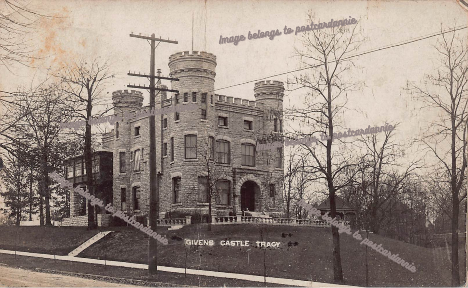 RPPC Chicago Illinois Givins Givens Castle Tracy c1908 Photo Vtg Postcard B3