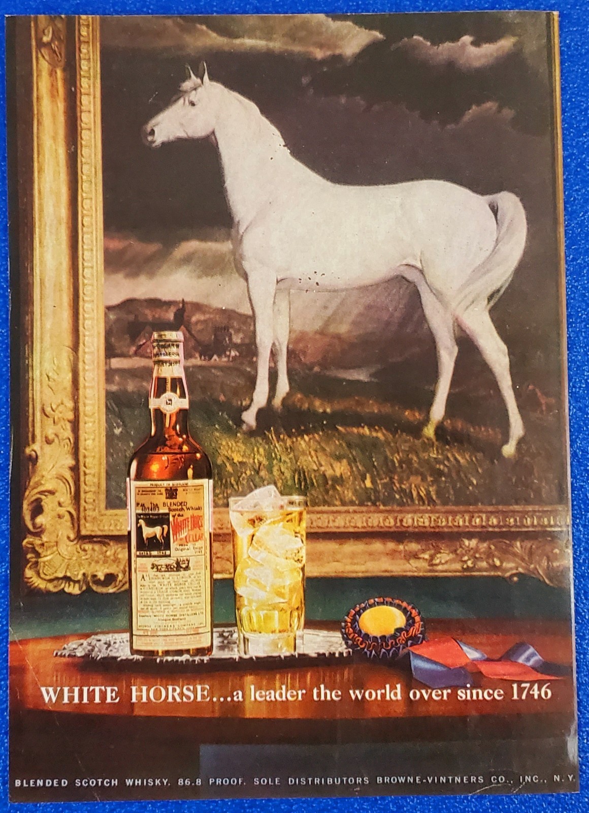 1953 WHITE HORSE FAMOUS BLENDED SCOTCH WHISKY VINTAGE ORIGINAL LIQUOR PRINT AD 1953 WHITE HORSE FAMOUS BLENDED SCOTCH WHISKY VINTAGE ORIGINAL LIQUOR PRINT AD