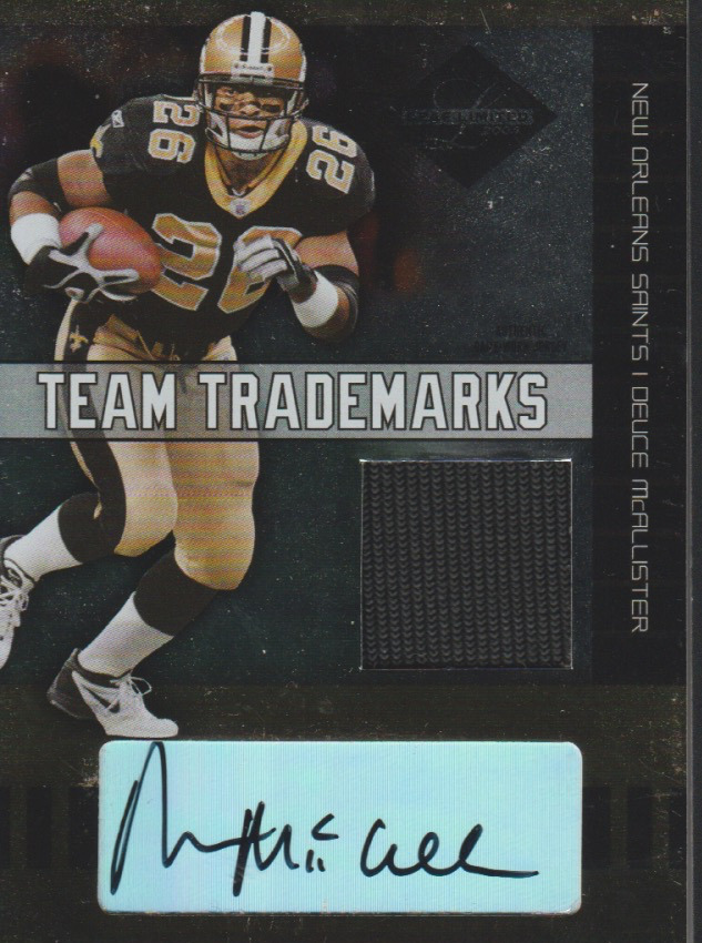 Deuce McAllister 2004 Donruss Team Trademarks autograph auto card TT-10 /50