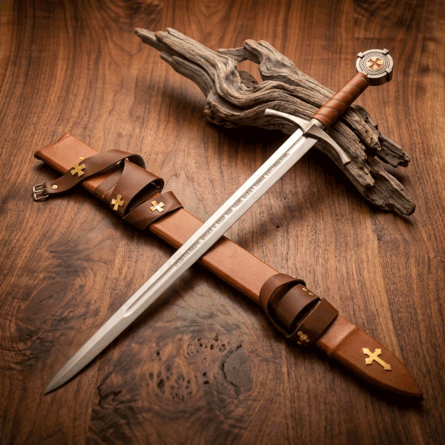 Faithkeeper Knights Templar Sword Handmade Medieval Crusader Replica Collectible Faithkeeper Knights Templar Sword Handmade Medieval Crusader Replica Collectible