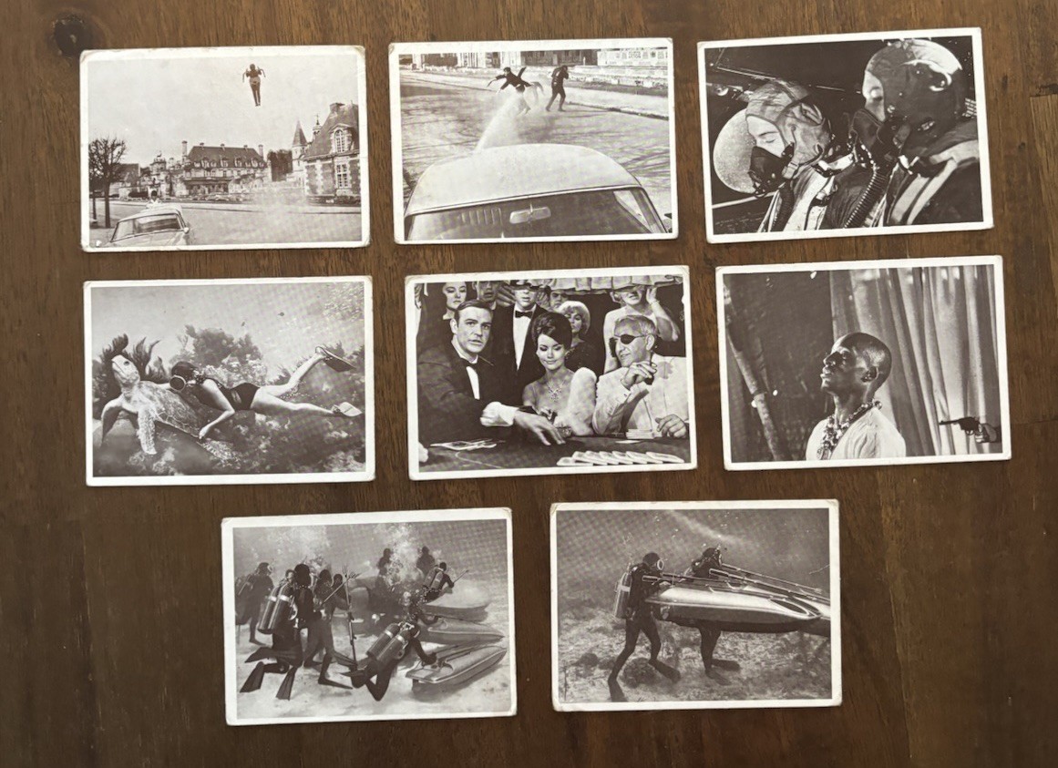 1966 Philadelphia James Bond Secret Agent 007 Trading (9) Card Lot - Thunderball 1966 Philadelphia James Bond Secret Agent 007 Trading (9) Card Lot - Thunderball