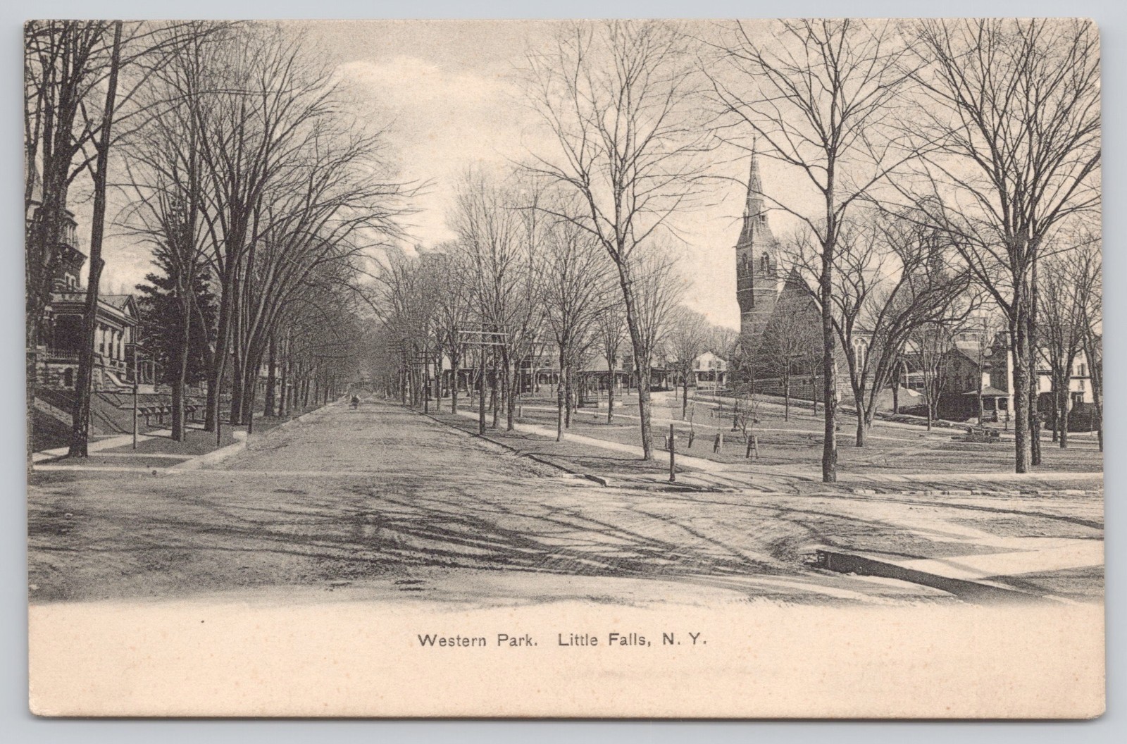 Postcard Western Park in Little Falls, New York Unposted Undivided Back c1907 Postcard Western Park in Little Falls, New York Unposted Undivided Back c1907