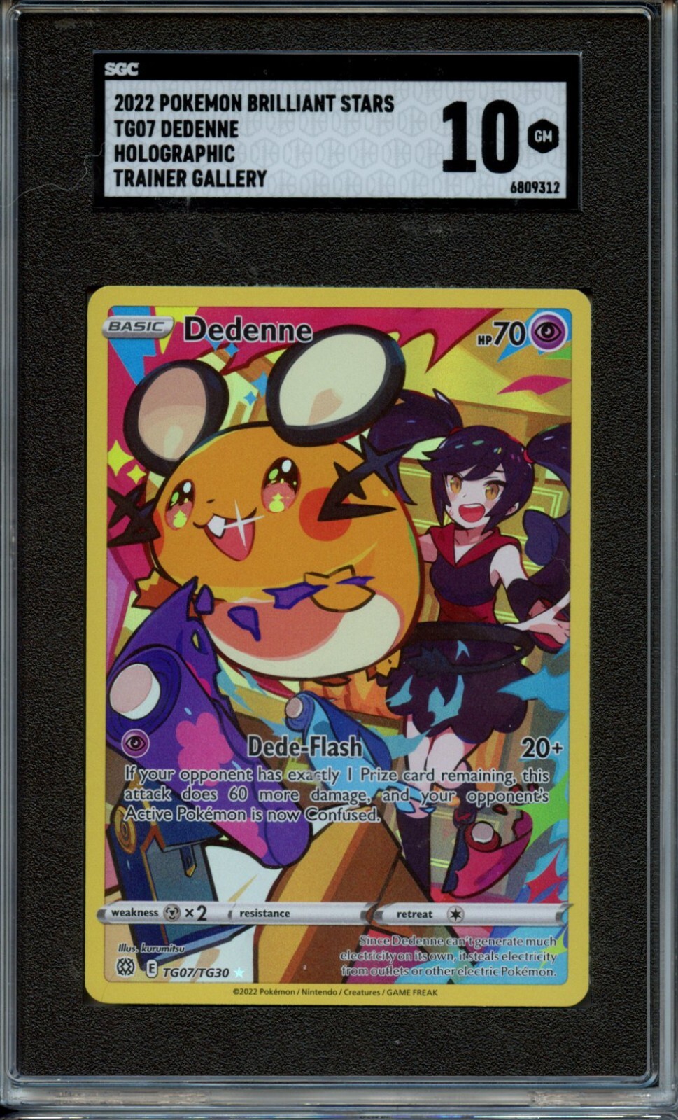 2022 Pokemon Dedenne Trainer Gallery SGC 10 2022 Pokemon Dedenne Trainer Gallery SGC 10
