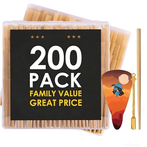 200 PACK Cones Rolling Paper | King Size | 108Mm | Pre Rolled Cones with Paper L 200 PACK Cones Rolling Paper | King Size | 108Mm | Pre Rolled Cones with Paper L
