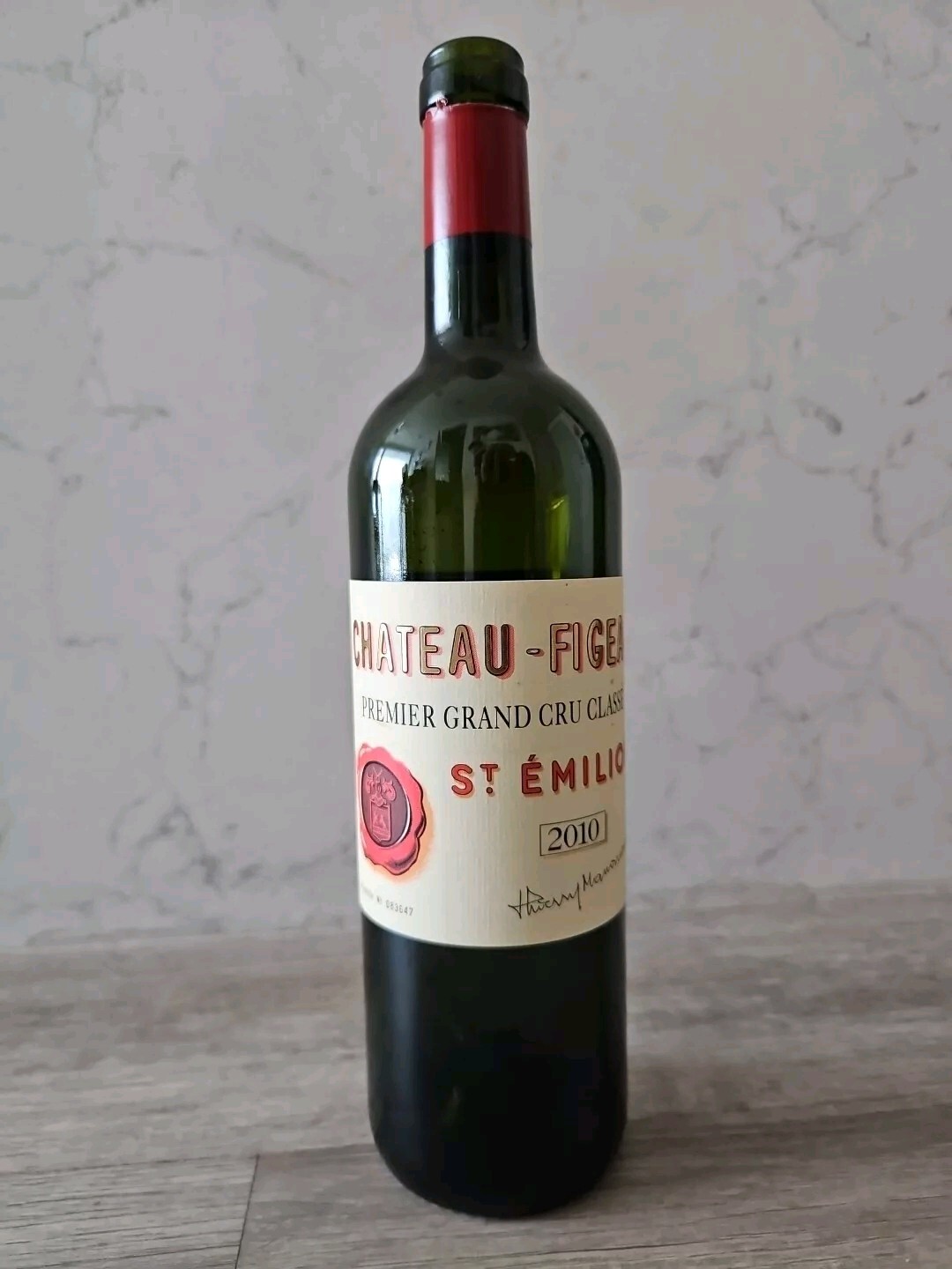 Chateau Figeac 2010 St Emilion Empty Bottle.Premier Grand Clu Classé. France Chateau Figeac 2010 St Emilion Empty Bottle.Premier Grand Clu Classé. France