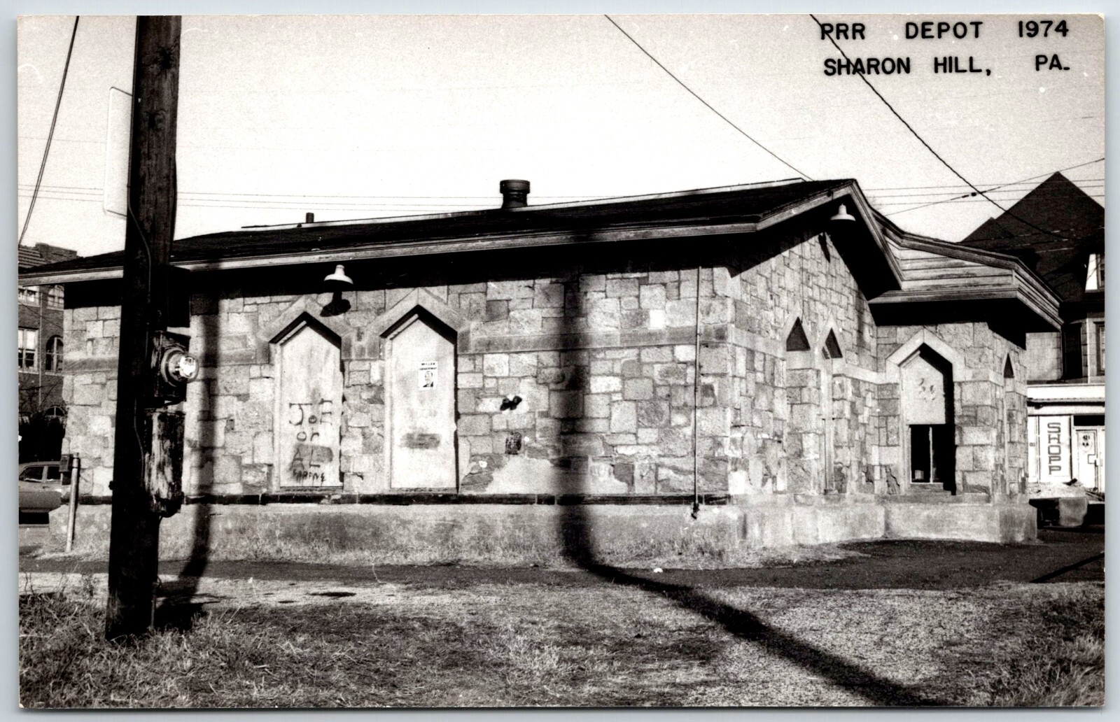 PRR Depot 1974 Sharon Hill Pennsylvania RPPC real Photo unposted PRR Depot 1974 Sharon Hill Pennsylvania RPPC real Photo unposted