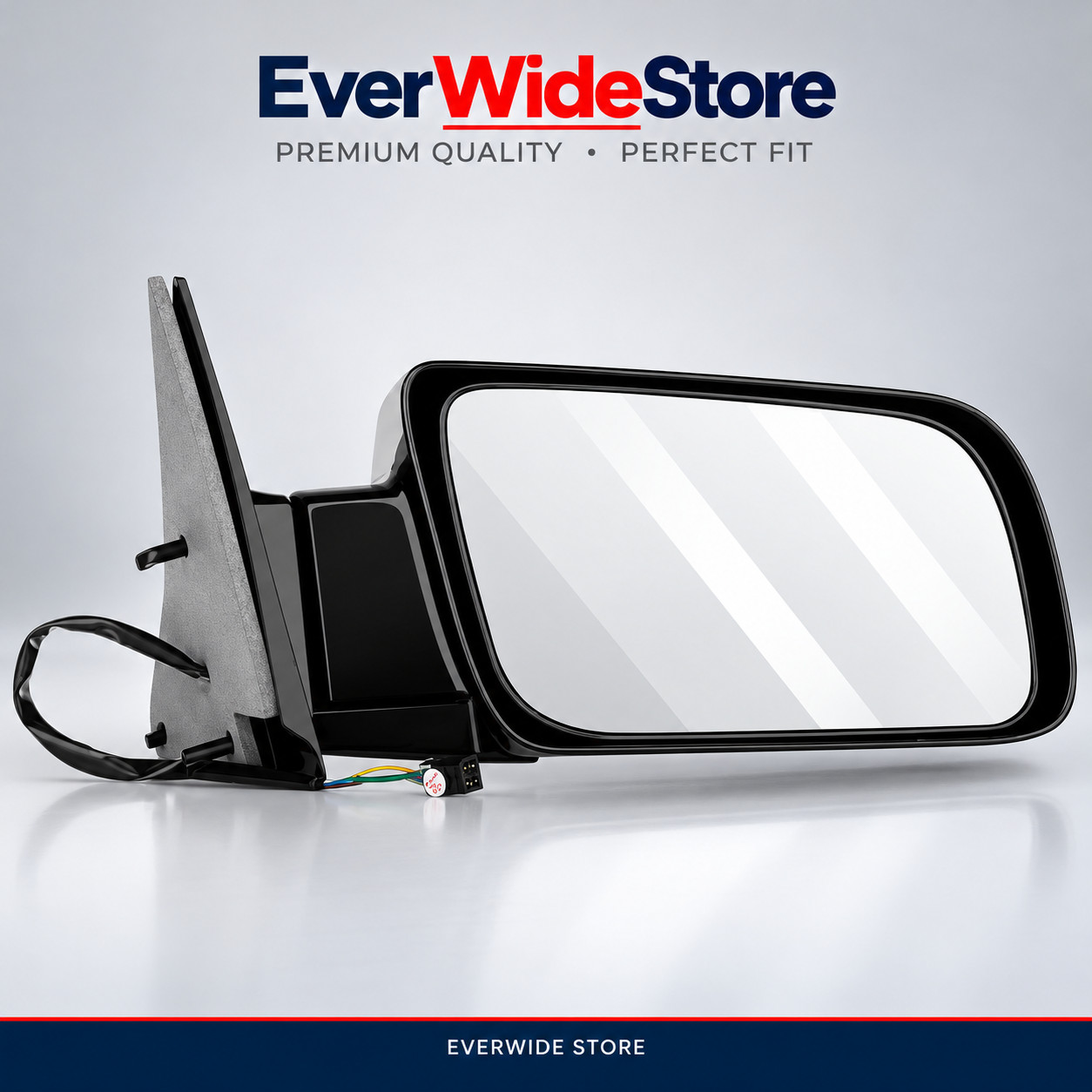Mirror Side View Power Folding Black Passenger Side(Rh) for 1988-00 Chevy GMC Pi