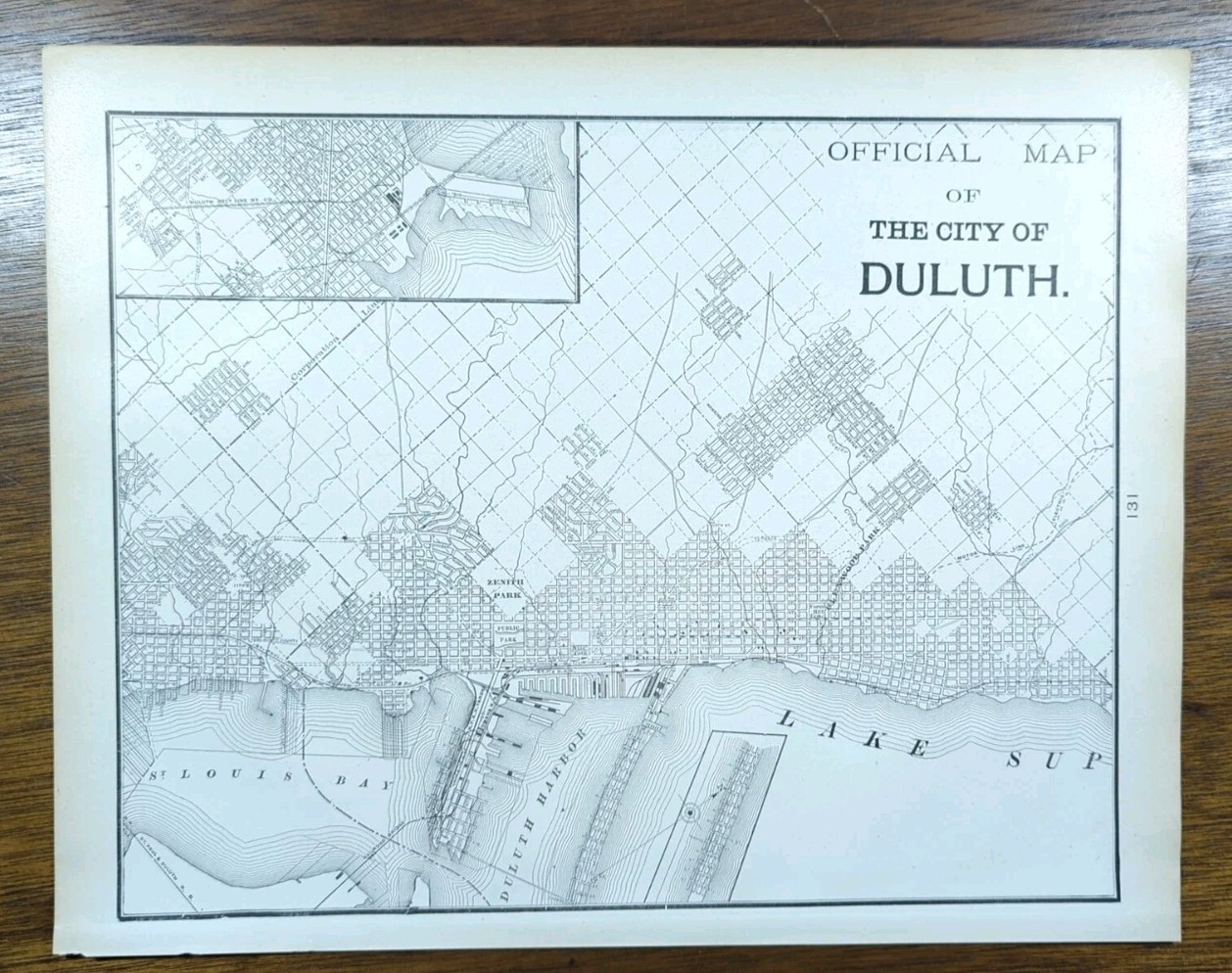 Vintage 1900 DULUTH MINNESOTA Map 14 Vintage 1900 DULUTH MINNESOTA Map 14