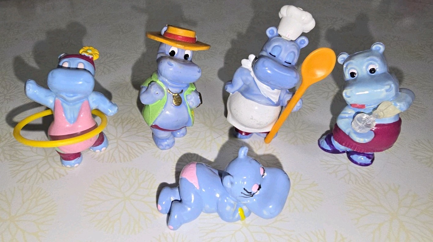Vintage Ferrero Kinder Surprise Happy Hippos – Lot of 5 – Germany