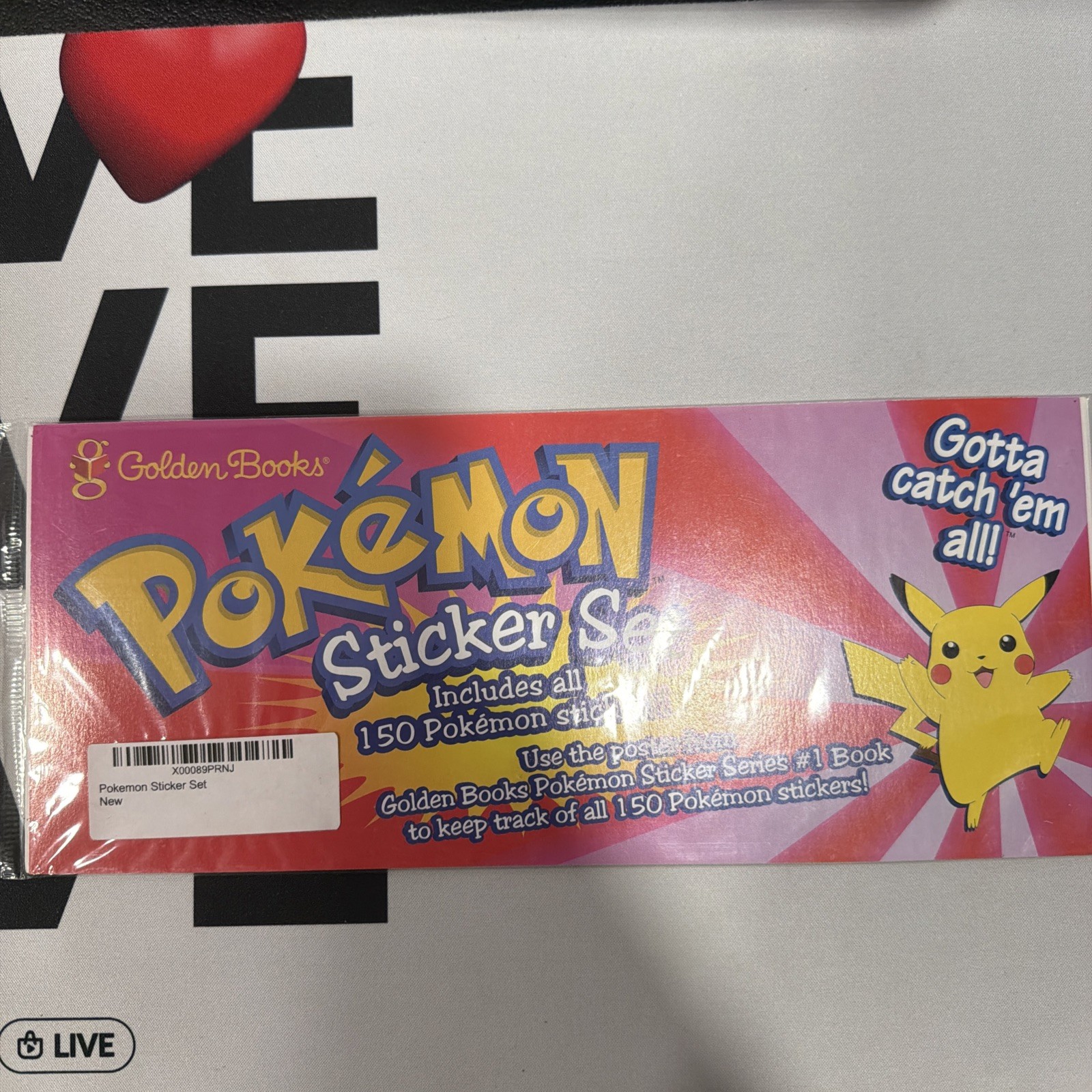 MIP From 1999 Pokemon Package by Golden Books 150 Stickers Set MIP From 1999 Pokemon Package by Golden Books 150 Stickers Set