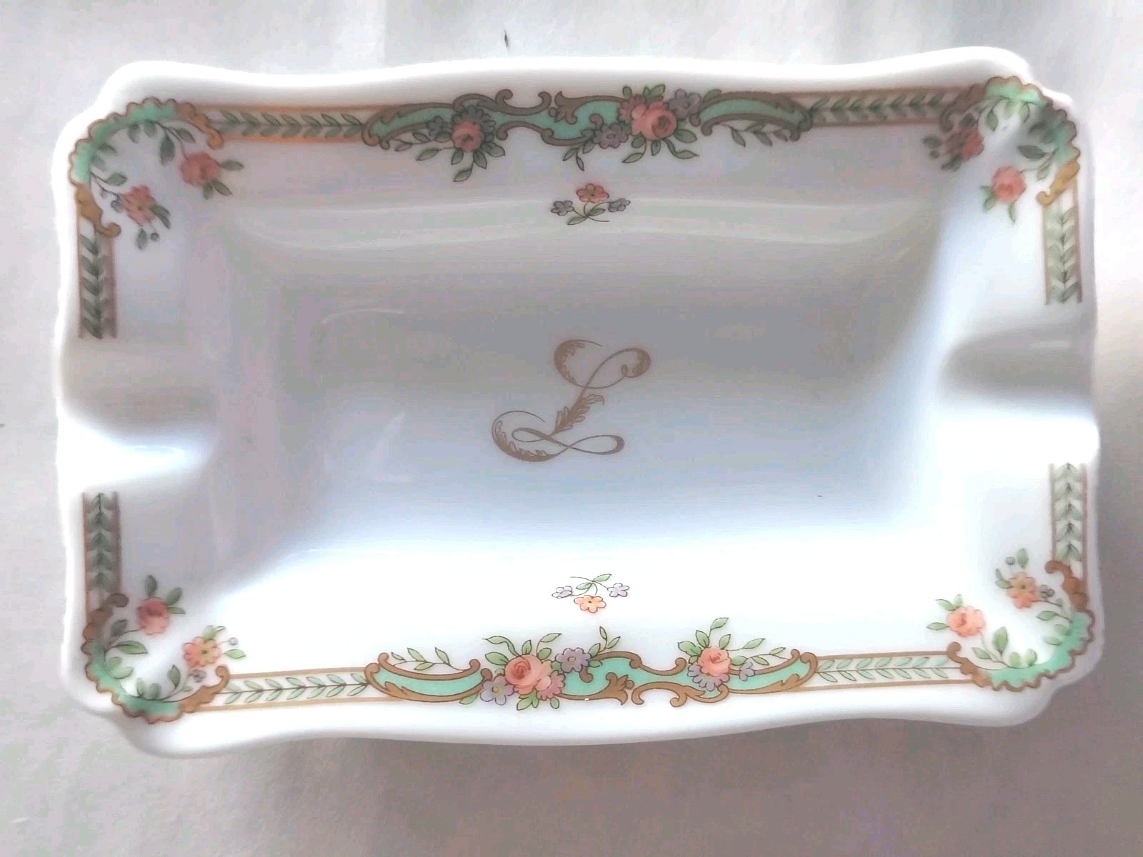 Bernardaud Limoges SBM Monaco Porcelain Ashtray Vide Poche Monte Carlo Casino Bernardaud Limoges SBM Monaco Porcelain Ashtray Vide Poche Monte Carlo Casino