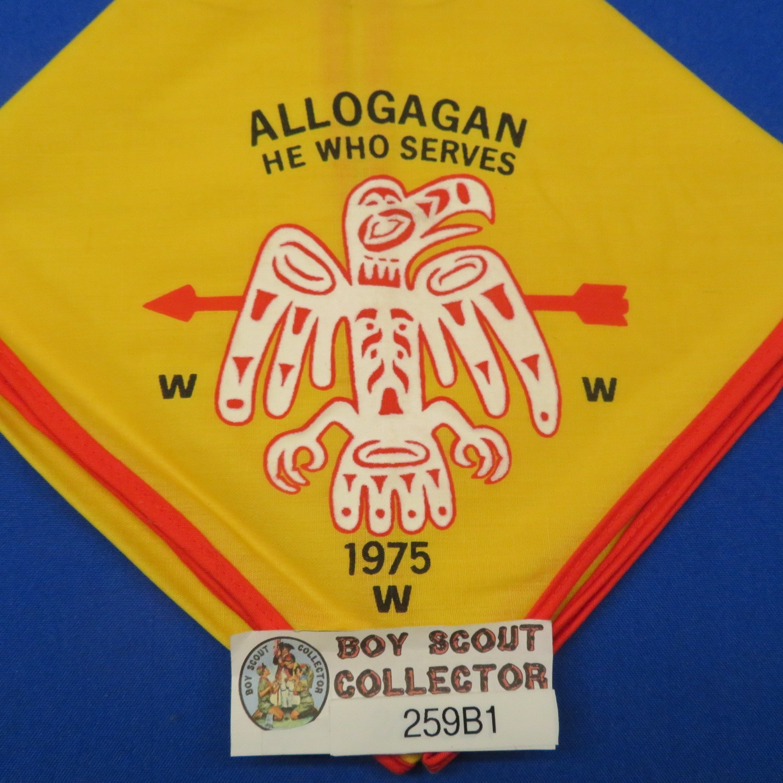 Boy Scout OA Allogagan Lodge 83 1975 Section W1B Conclave Neckerchief 259B1