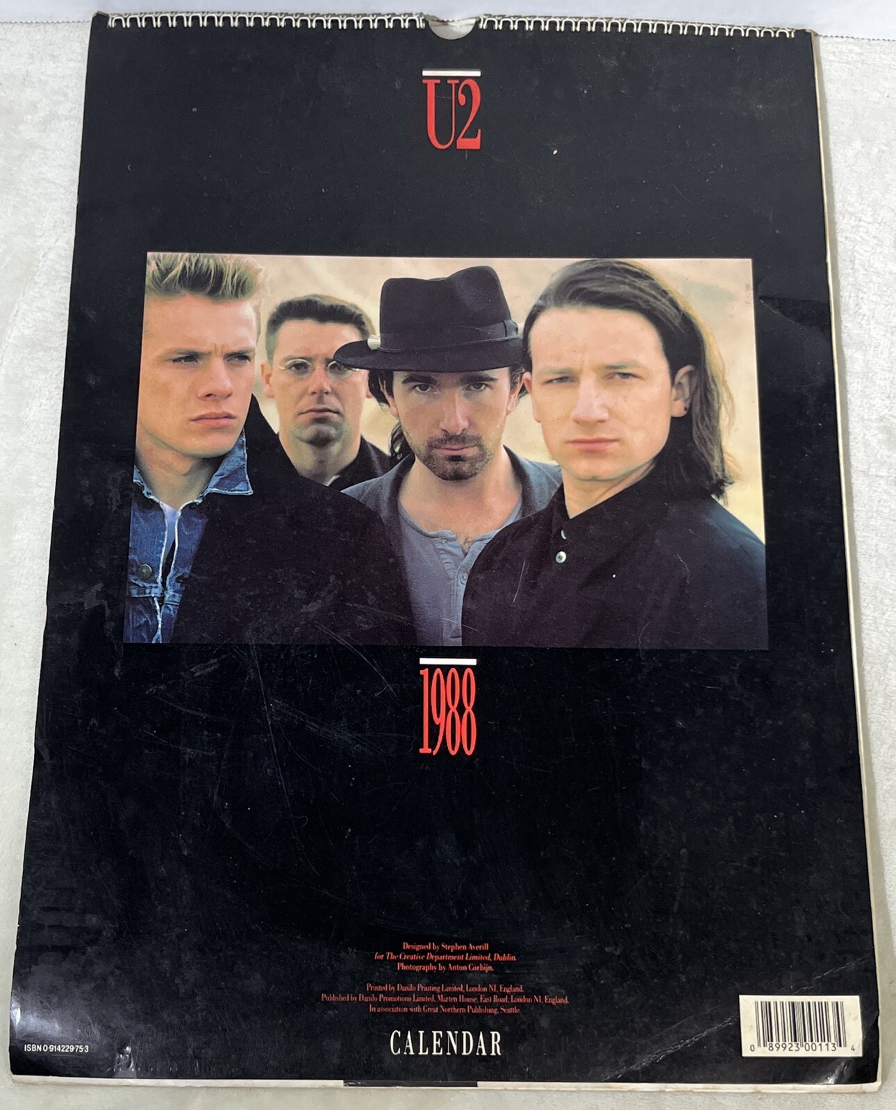 U2 1988 Calendar Bono Photography By Anton Corbijn Danilo Printing Hanging Wall U2 1988 Calendar Bono Photography By Anton Corbijn Danilo Printing Hanging Wall