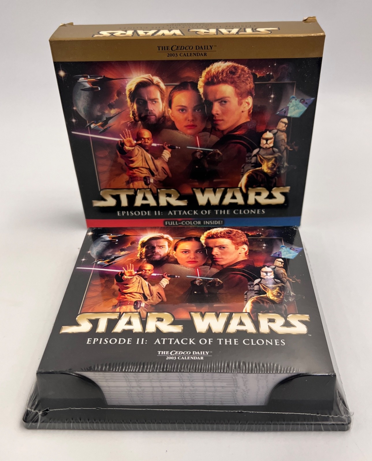 Star Wars Episode II Attack Of The Clones 2003 Full Color Desk Calendar NEW Star Wars Episode II Attack Of The Clones 2003 Full Color Desk Calendar NEW
