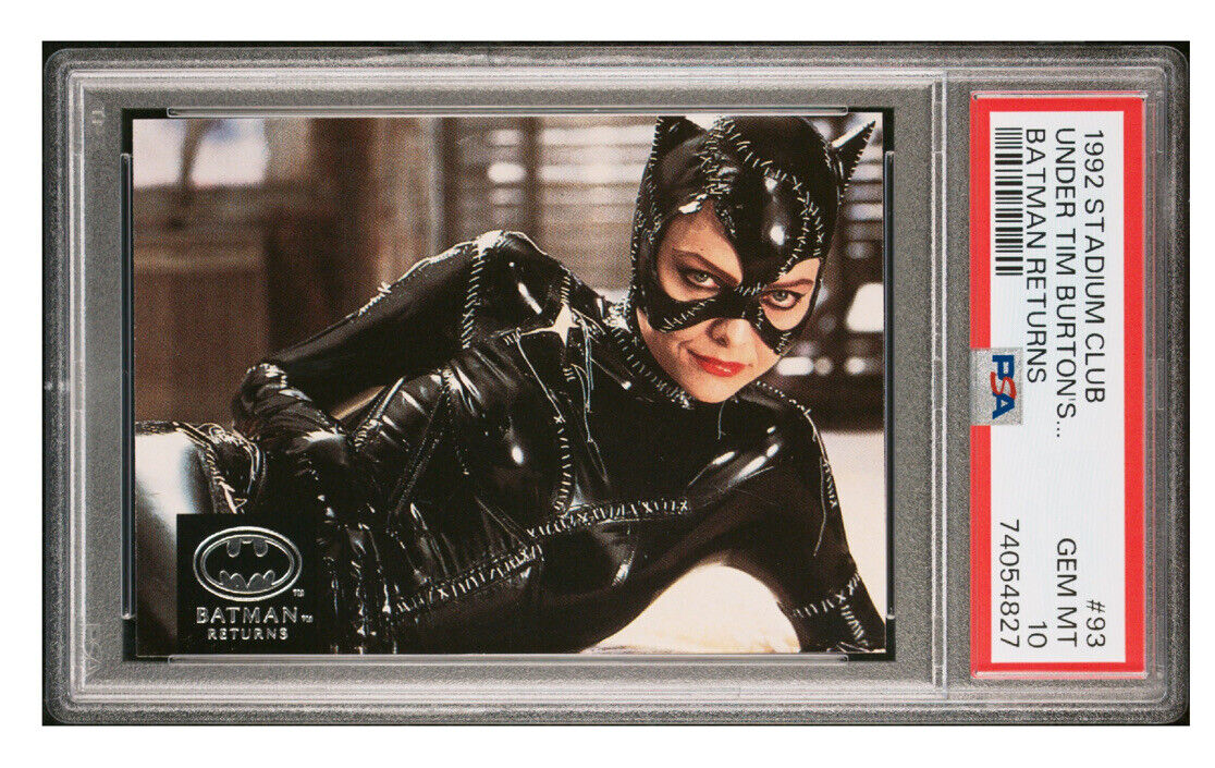 1992 Topps Stadium Club Batman Returns Catwoman Michelle Pfeiffer PSA 10