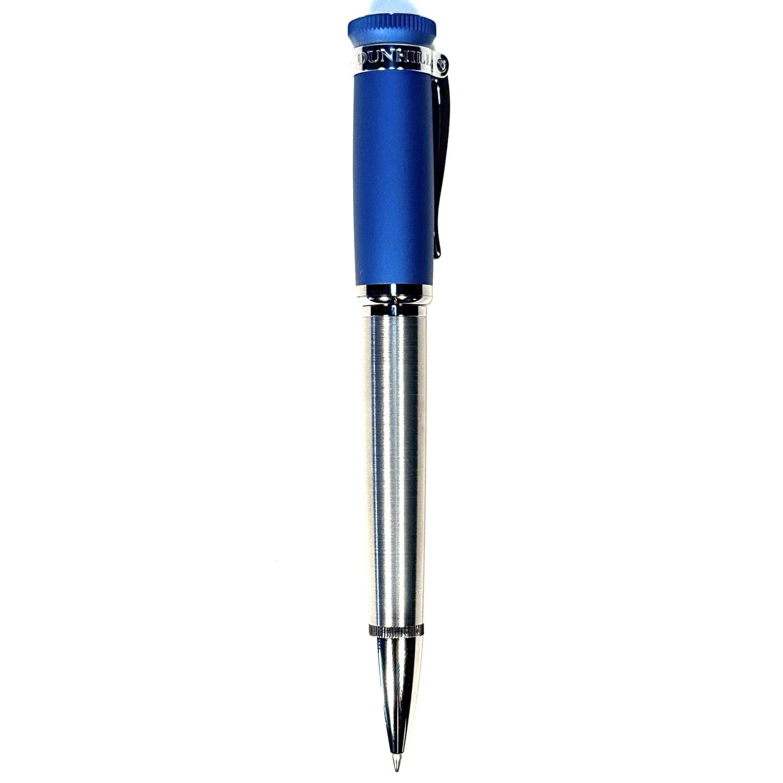 NEW UNUSED ALFRED DUNHILL SENTRYMAN SATIN BLUE BALLPOINT PEN W/ BOX NEW UNUSED ALFRED DUNHILL SENTRYMAN SATIN BLUE BALLPOINT PEN W/ BOX