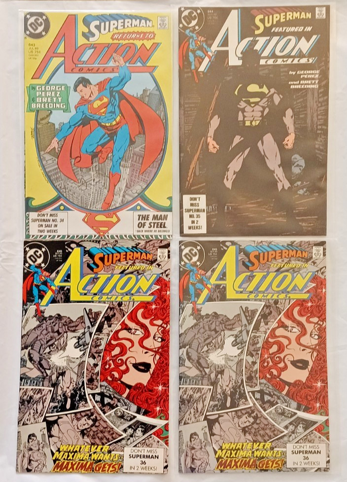 Action Comics #643-683, 685-689, 691-699, 701, 704-5, Annual #2 DC 60 Issue Lot Action Comics #643-683, 685-689, 691-699, 701, 704-5, Annual #2 DC 60 Issue Lot