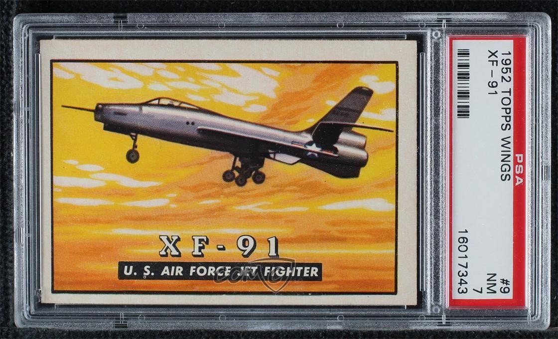 1952 Topps Wings - Friend or Foe R707-4 XF-91 #9 PSA 7 0nr3