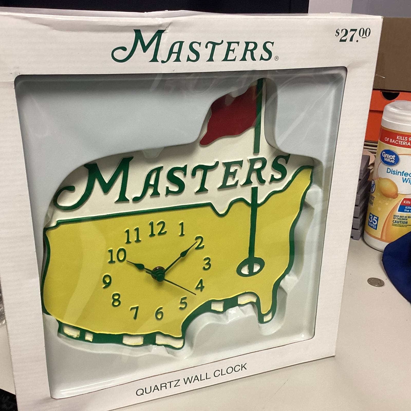 RARE NEW Vintage Classic Master's Golf Tournament Quartz Wall Clock Augusta RARE NEW Vintage Classic Master's Golf Tournament Quartz Wall Clock Augusta